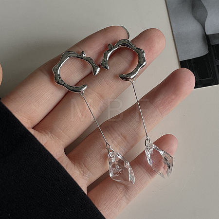 Alloy & Glass Cuff Earrings WG972F7-01-1