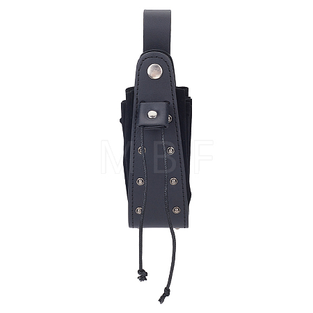 Medieval PU Leather Waist Belt Pouches with Alloy Rivets AJEW-WH0678-30B-1