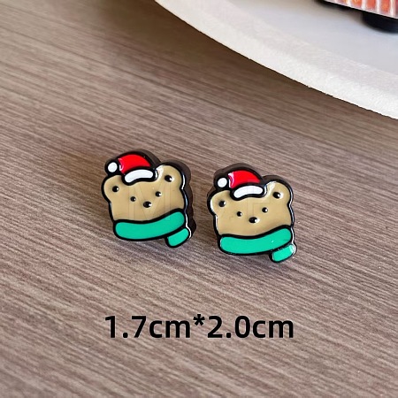 Christmas Theme Resin Stud Earrings FS-WG62E75-03-1