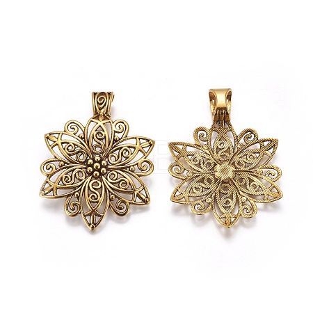Tibetan Style Alloy Focal Pendants X-GLF9727Y-1