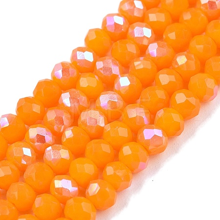 Electroplate Opaque Solid Color Glass Beads Strands LS-EGLA-A044-P3mm-L29-1