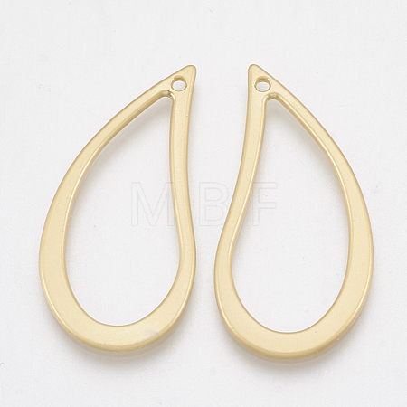 Smooth Surface Alloy Open Back Bezel Pendants PALLOY-S117-133-1