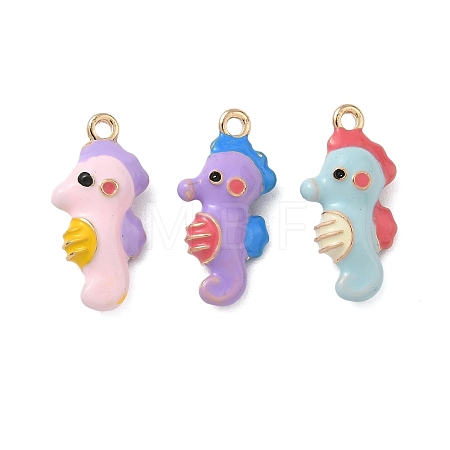 Alloy Enamel Pendants ENAM-F156-06G-03-1