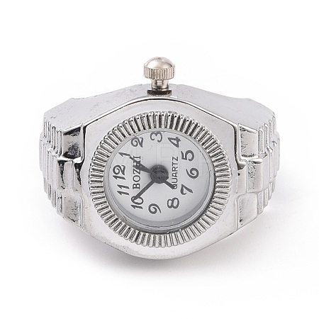 201 Stainless Steel Stretch Watchband Finger Ring Watches WACH-G018-03P-01-1