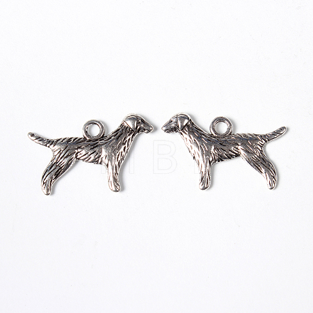 Tibetan Style Alloy Puppy Pendants X-LF9881Y-NF-1