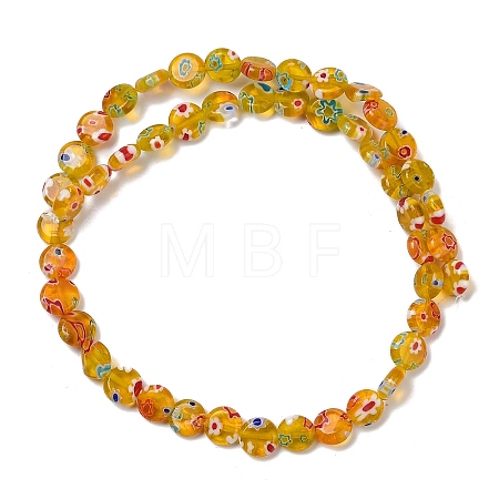 Handmade Millefiori Lampwork Beads Strands LAMP-G166-17A-06-1