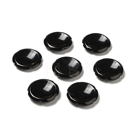 Natural Obsidian Worry Stones G-E586-01P-1