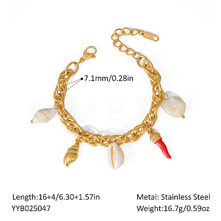 Stylish Ocean Stainless Steel Charm Bracelets OX8367-6-1