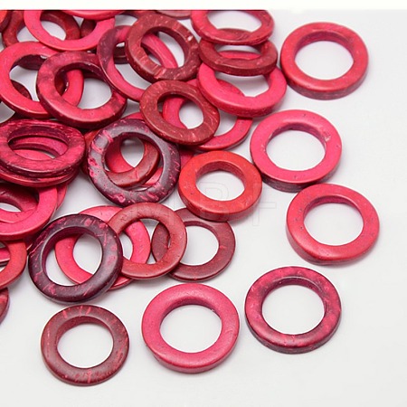 Dyed Wood Jewelry Findings Coconut Linking Rings COCO-O006C-13-1