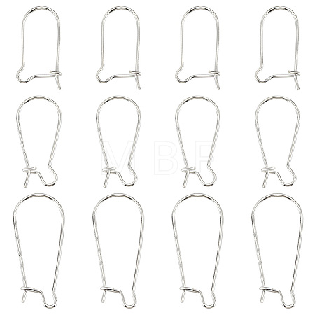 12Pcs 3 Style 925 Sterling Silver Hoop Earrings STER-PH0001-32-1
