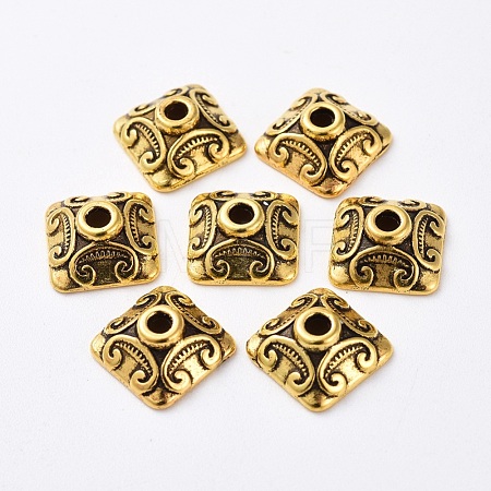 Tibetan Style Alloy Caps GLF0893Y-NF-1