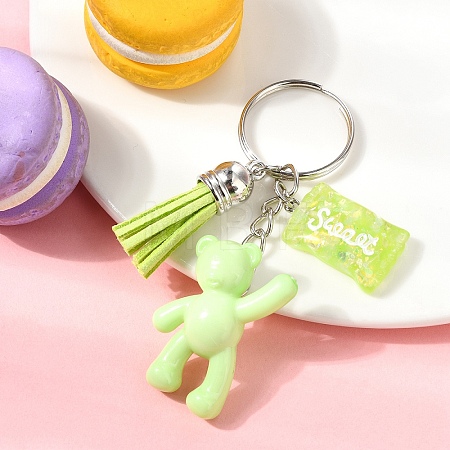 Tassel Bear Acrylic & Resin Keychain KEYC-YW00167-03-1