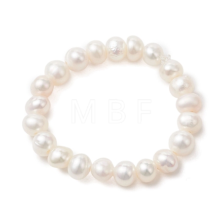 Natural Pearl Bead Finger Rings for Women RJEW-JR00963-02-1