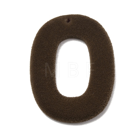 Flocking Opaque Resin Pendants RESI-K033-08D-1
