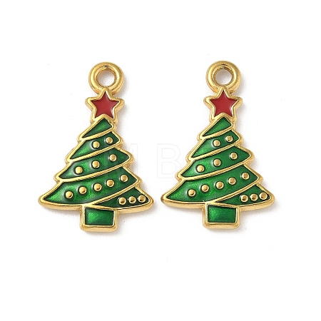 304 Stainless Steel Enamel Pendants STAS-L300-012G-36-1