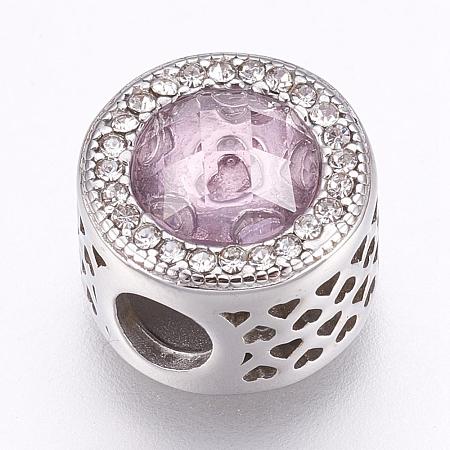 304 Stainless Steel European Beads STAS-O097-126B-1