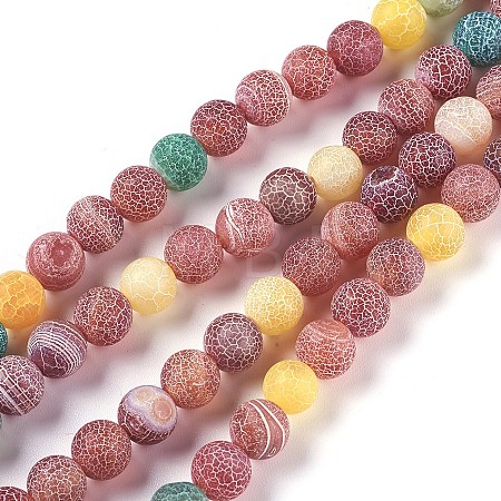Natural Weathered Agate Beads Strands LS-G-P414-A02-1