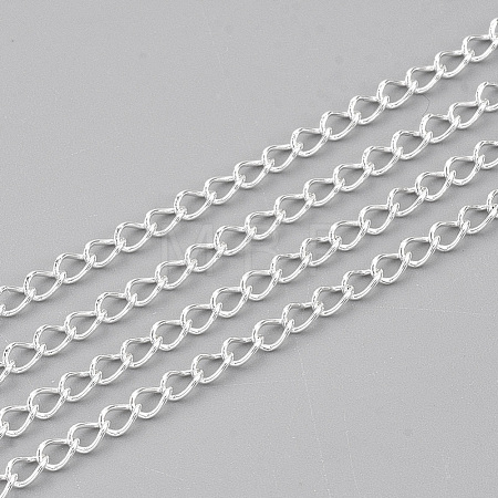 3.28 Feet 304 Stainless Steel Curb Chains X-CHS-T002-07-1