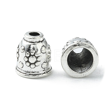 Apetalous Alloy Cord End Caps TIBEB-0672-AS-RS-1