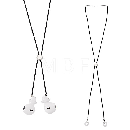 2Pcs Polyester Earphone Cord Straps HJEW-TAC0167-1