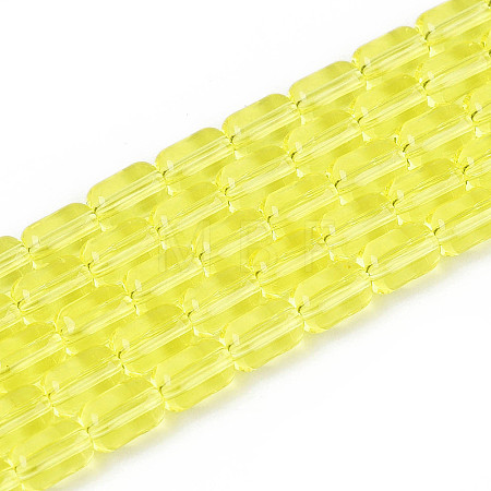 Transparent Glass Beads Strands GLAA-T028-14T-01-1