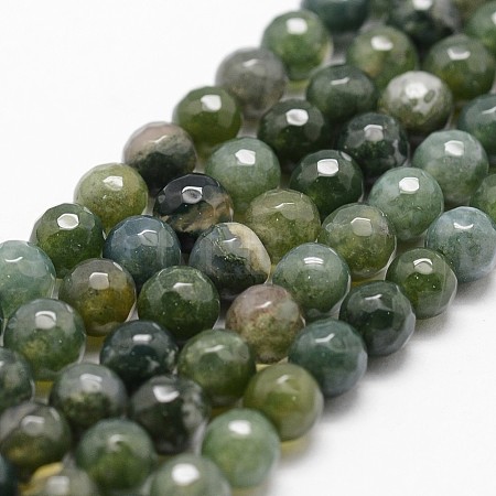 Natural Moss Agate Beads Strands G-D840-25-6mm-1