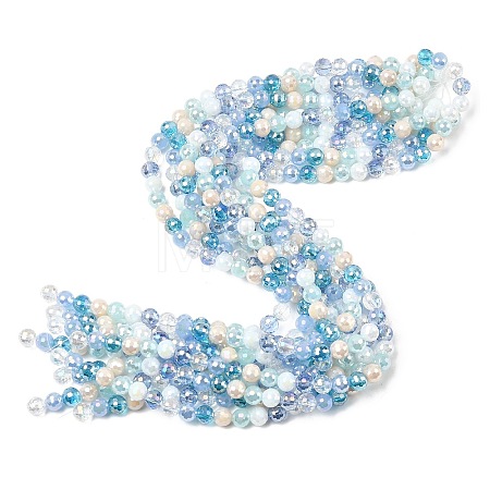 Electroplate Glass Beads Strands EGLA-D300-06-8mm-22-1