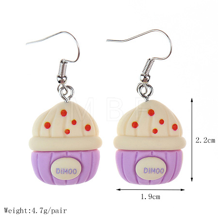 Food Theme Resin Dangle Earrings FS-WGC167F-06-1
