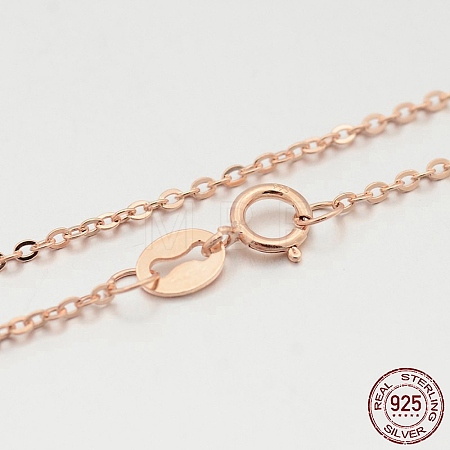 Sterling Silver Cable Chain Necklaces X-STER-M086-22B-1