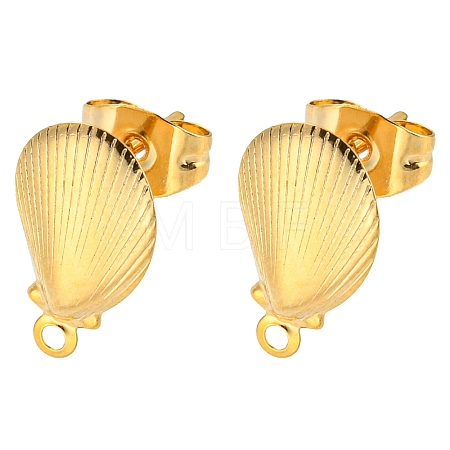 304 Stainless Steel Stud Earring Findings EJEW-D081-02A-G-1