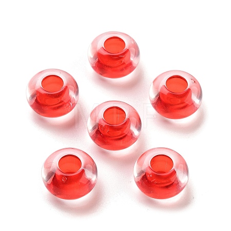 Transparent Acrylic European Beads TACR-P009-C01-01-1