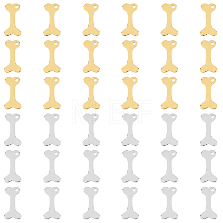 40Pcs 2 Colors 304 Stainless Steel Charms STAS-DC0012-66-1