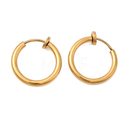 Ion Plating(IP) 304 Stainless Steel Clip-on Earrings EJEW-P232-01G-1