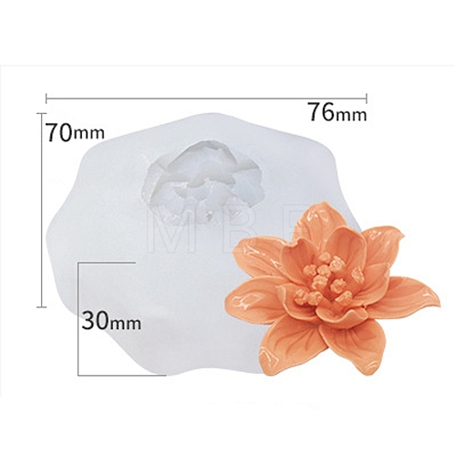 Food Grade Three Trust Flower DIY Candle Silicone Molds PW-WG38162-13-1