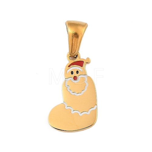 Christmas Theme 304 Stainless Steel Pendants STAS-R007-01J-G-1