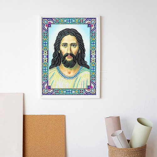 Religion Human Pattern DIY Diamond Painting Kits DIAM-PW0010-49A-23-1