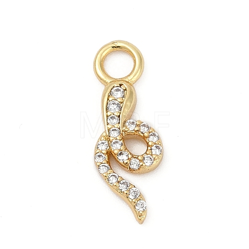 Brass Micro Pave Cubic Zirconia Pendants KK-G526-12G-01-1