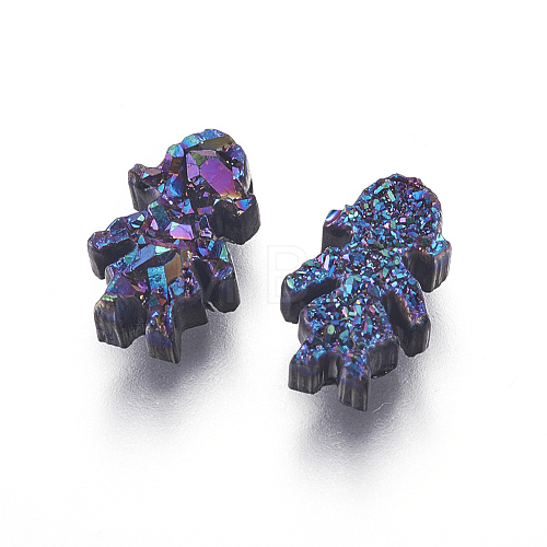 Imitation Druzy Gemstone Resin Beads RESI-L026-J04-1