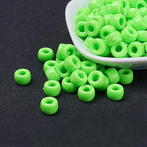 Opaque Acrylic European Beads PL338-8-1