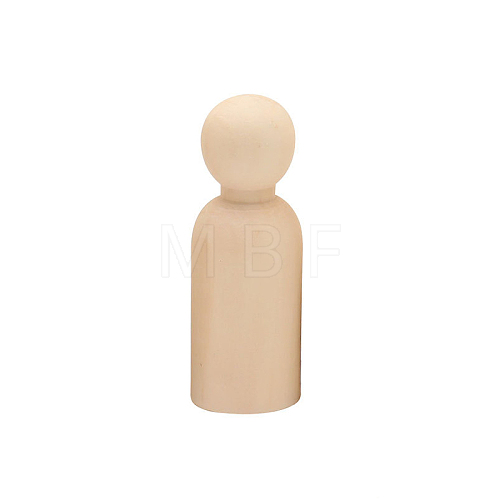 Unfinished Wooden Peg Dolls DOLL-PW0002-014B-1