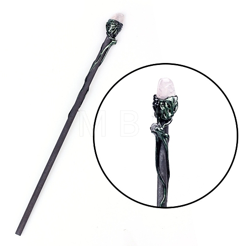 Natural Rose Quartz Magic Wand PW-WG33036-08-1