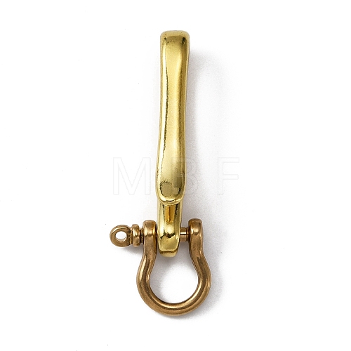 U-Shaped Brass Key Hook Shanckle Clasps KK-WH0047-76B-G-1