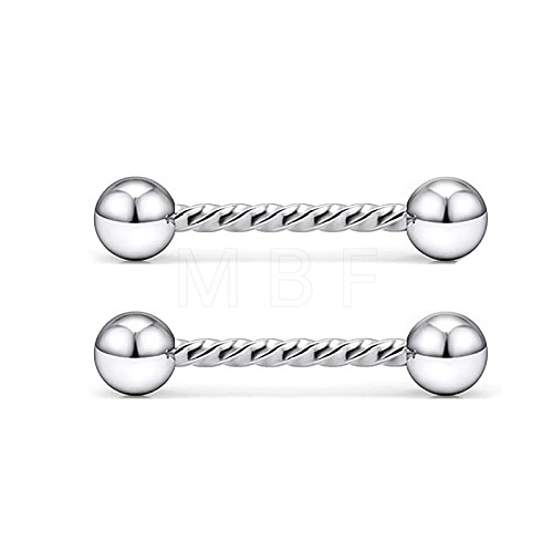 304 Stainless Steel Round Ball Nipple Barbells WGF6E7B-05-1