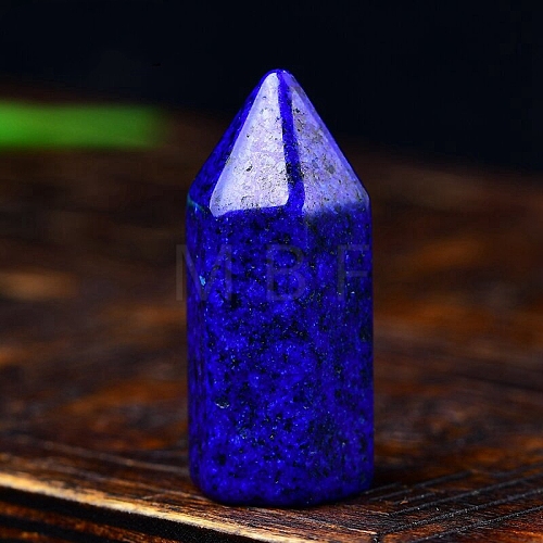 Natural Lapis Lazuli Point 6 Faceted Prism Healing Stone Wand PW-WGB9E84-20-1