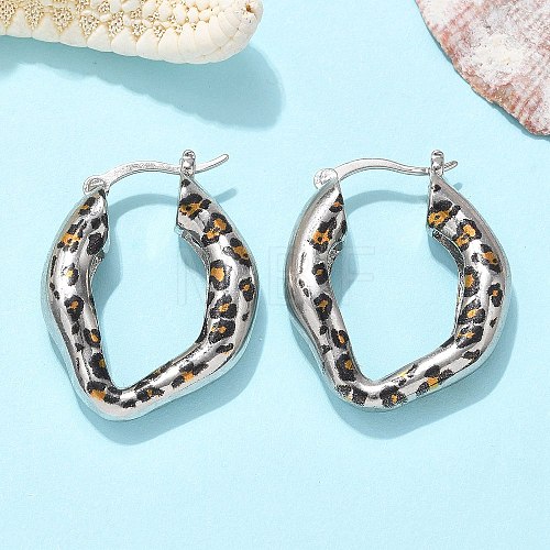 Brass Hoop Earrings EJEW-Q015-12A-P-1