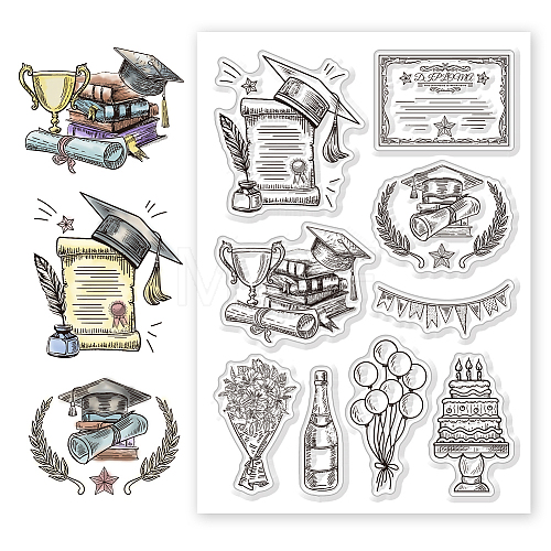 Custom PVC Plastic Clear Stamps DIY-WH0618-0146-1