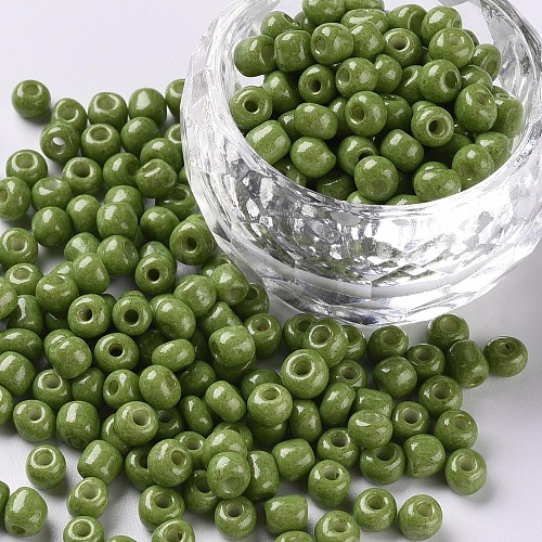 Baking Paint Glass Seed Beads SEED-S003-K9-1