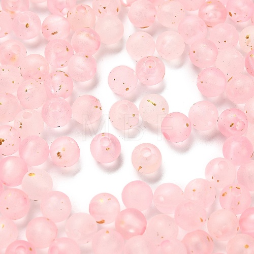 Frosted Transparent Acrylic Beads OACR-F013-12B-1