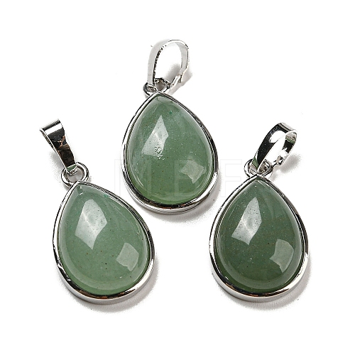 Natural Green Aventurine Pendants G-I358-B25-1