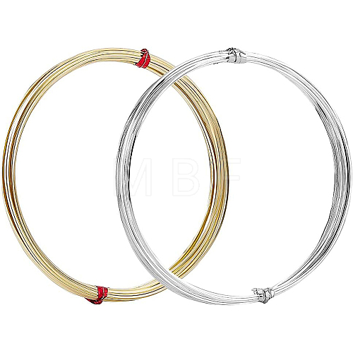2Pcs 2 Colors Brass Wire FIND-BC0003-77-1